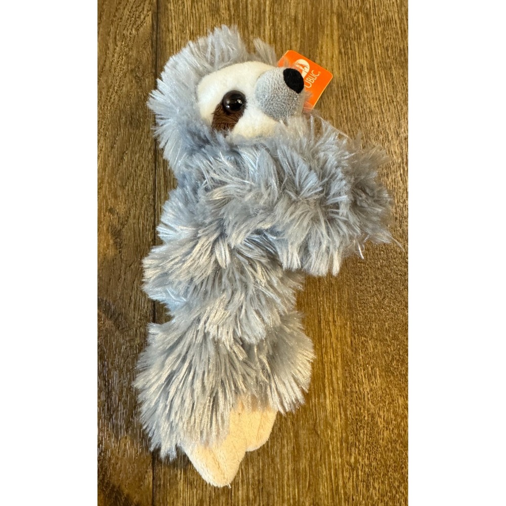 Wild Republic Huggers Sloth Plush Slap Bracelet Wrist Stuffed Animal Toy 8" New